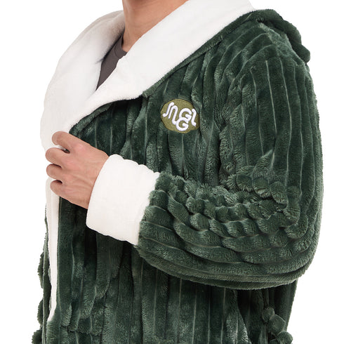 Snuggs Blanket Robe Engraved Lines Green
